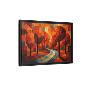Framed Canvas Art - Abstract Tree Artwork Autumn Glow - Dipaliz - Prints