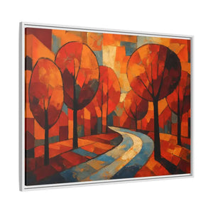 Framed Canvas Art - Abstract Tree Artwork Autumn Glow - Dipaliz - Prints