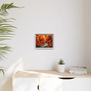 Framed Canvas Art - Abstract Tree Artwork Autumn Glow - Dipaliz - Prints