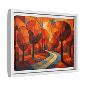 Framed Canvas Art - Abstract Tree Artwork Autumn Glow - Dipaliz - Prints