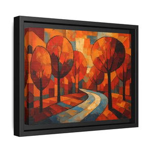 Framed Canvas Art - Abstract Tree Artwork Autumn Glow - Dipaliz - Prints