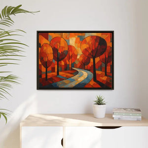 Framed Canvas Art - Abstract Tree Artwork Autumn Glow - Dipaliz - Prints