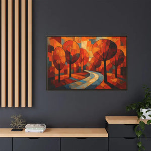 Framed Canvas Art - Abstract Tree Artwork Autumn Glow - Dipaliz - Prints