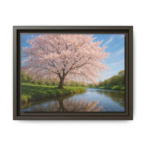 Serene Cherry Blossom Art Print - Spring Oasis Canvas - Dipaliz - 12’’ x 9’’ (horizontal) / Espresso / 1.25’’ - Prints
