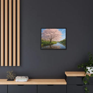 Serene Cherry Blossom Art Print - Spring Oasis Canvas - Dipaliz - Prints