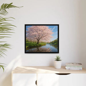 Serene Cherry Blossom Art Print - Spring Oasis Canvas - Dipaliz - Prints