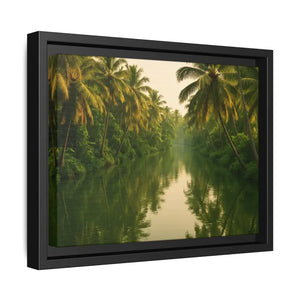 Tropical Escape Kerala Backwater Matte Canvas Art - Dipaliz - Prints