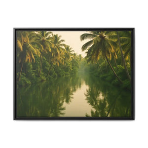 Tropical Escape Kerala Backwater Matte Canvas Art - Dipaliz - Prints