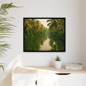Tropical Escape Kerala Backwater Matte Canvas Art - Dipaliz - Prints