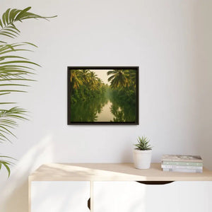 Tropical Escape Kerala Backwater Matte Canvas Art - Dipaliz - Prints