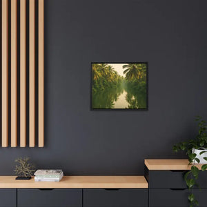 Tropical Escape Kerala Backwater Matte Canvas Art - Dipaliz - Prints