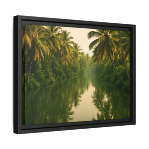Tropical Escape Kerala Backwater Matte Canvas Art - Dipaliz - Prints