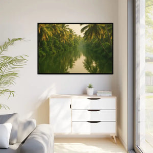Tropical Escape Kerala Backwater Matte Canvas Art - Dipaliz - Prints