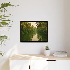 Tropical Escape Kerala Backwater Matte Canvas Art - Dipaliz - Prints