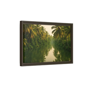 Tropical Escape Kerala Backwater Matte Canvas Art - Dipaliz - Prints