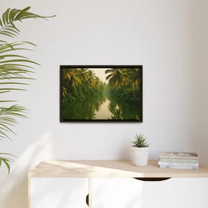 Tropical Escape Kerala Backwater Matte Canvas Art - Dipaliz - Prints