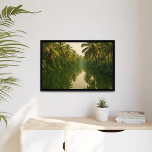 Tropical Escape Kerala Backwater Matte Canvas Art - Dipaliz - Prints