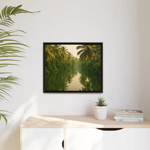 Tropical Escape Kerala Backwater Matte Canvas Art - Dipaliz - Prints