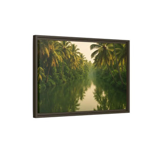 Tropical Escape Kerala Backwater Matte Canvas Art - Dipaliz - Prints
