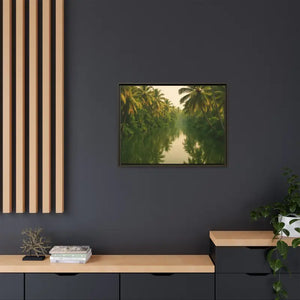 Tropical Escape Kerala Backwater Matte Canvas Art - Dipaliz - Prints