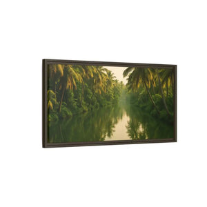 Tropical Escape Kerala Backwater Matte Canvas Art - Dipaliz - Prints