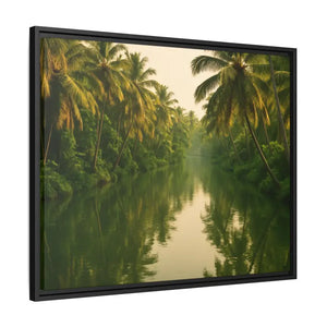 Tropical Escape Kerala Backwater Matte Canvas Art - Dipaliz - Prints