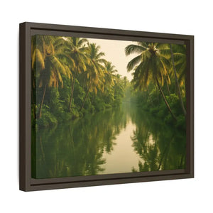 Tropical Escape Kerala Backwater Matte Canvas Art - Dipaliz - Prints