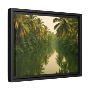 Tropical Escape Kerala Backwater Matte Canvas Art - Dipaliz - Prints