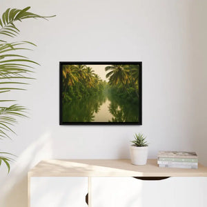 Tropical Escape Kerala Backwater Matte Canvas Art - Dipaliz - Prints