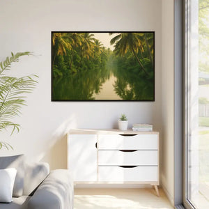 Tropical Escape Kerala Backwater Matte Canvas Art - Dipaliz - Prints