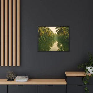 Tropical Escape Kerala Backwater Matte Canvas Art - Dipaliz - Prints