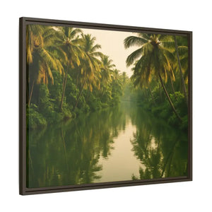 Tropical Escape Kerala Backwater Matte Canvas Art - Dipaliz - Prints