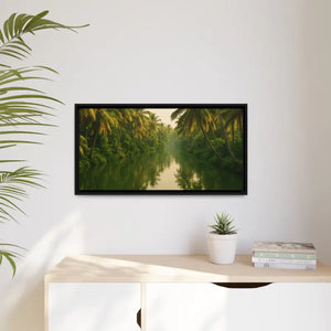 Tropical Escape Kerala Backwater Matte Canvas Art - Dipaliz - Prints