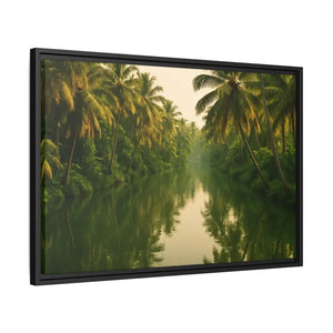 Tropical Escape Kerala Backwater Matte Canvas Art - Dipaliz - Prints