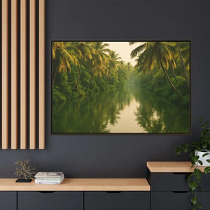 Tropical Escape Kerala Backwater Matte Canvas Art - Dipaliz - Prints