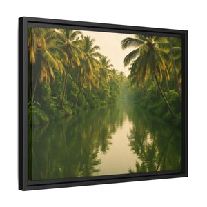 Tropical Escape Kerala Backwater Matte Canvas Art - Dipaliz - Prints