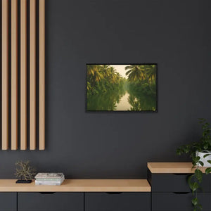 Tropical Escape Kerala Backwater Matte Canvas Art - Dipaliz - Prints