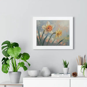 Daffodil Floral Painting - Sunlit Yellow Wall Art - Dipaliz - Artwork