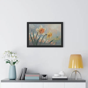 Daffodil Floral Painting - Sunlit Yellow Wall Art - Dipaliz - Artwork