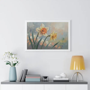Daffodil Floral Painting - Sunlit Yellow Wall Art - Dipaliz - Artwork