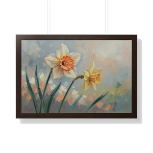 Daffodil Floral Painting - Sunlit Yellow Wall Art - Dipaliz - Artwork