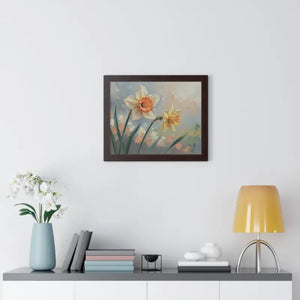 Daffodil Floral Painting - Sunlit Yellow Wall Art - Dipaliz - Artwork