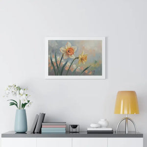 Daffodil Floral Painting - Sunlit Yellow Wall Art - Dipaliz - Artwork