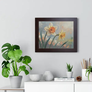Daffodil Floral Painting - Sunlit Yellow Wall Art - Dipaliz - Artwork