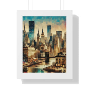 Framed Vertical Poster – Urban Horse Art - Dipaliz - Posters Prints & Visual Artwork
