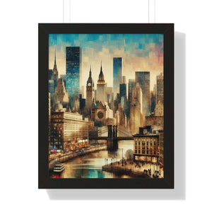 Framed Vertical Poster – Urban Horse Art - Dipaliz - Posters Prints & Visual Artwork
