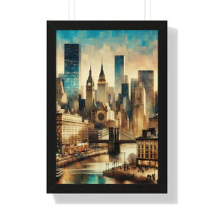 Framed Vertical Poster – Urban Horse Art - Dipaliz - Posters Prints & Visual Artwork