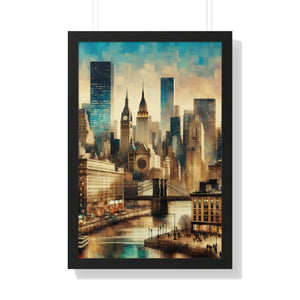 Framed Vertical Poster – Urban Horse Art - Dipaliz - Posters Prints & Visual Artwork