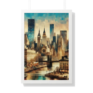 Framed Vertical Poster – Urban Horse Art - Dipaliz - Posters Prints & Visual Artwork