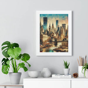 Framed Vertical Poster – Urban Horse Art - Dipaliz - Posters Prints & Visual Artwork